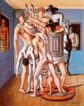  surrealismus - Schule der Gladiatoren 1953 Giorgio de Chirico Metaphysischer Surrealismus
